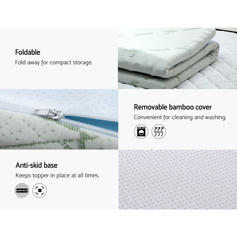 Giselle Bedding Memory Foam Mattress Topper 7-Zone 5cm Double Price