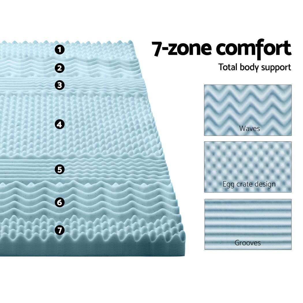 Giselle Memory Foam Mattress Topper 7-Zone 8cm King Single Price