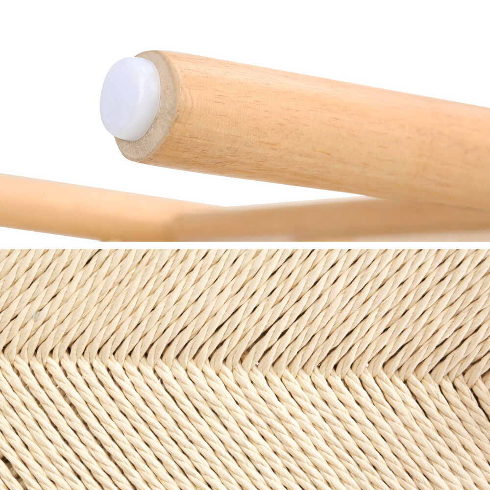 Artiss Dining Chair Wooden Rattan Seat Wishbone Back Price