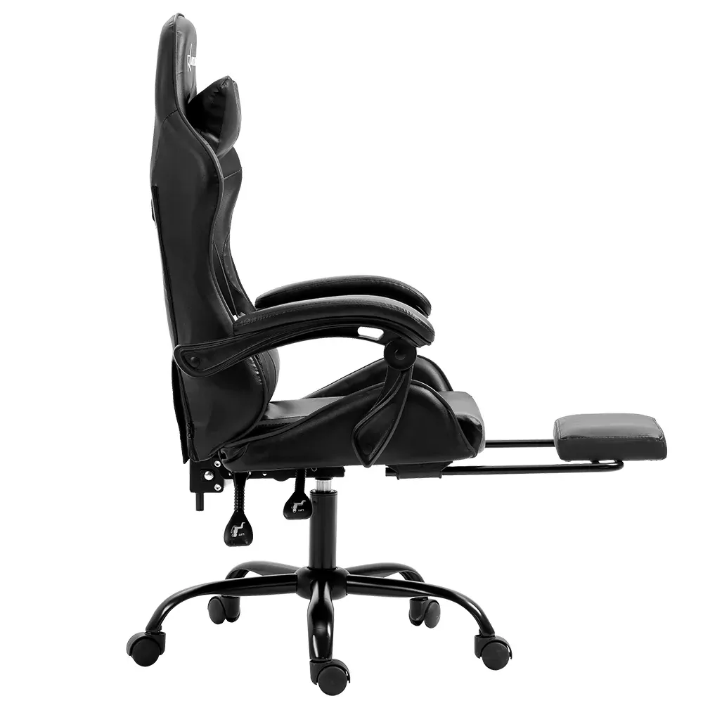 Gaming Office Chair Executive Computer Leather Chairs Footrest Grey Price