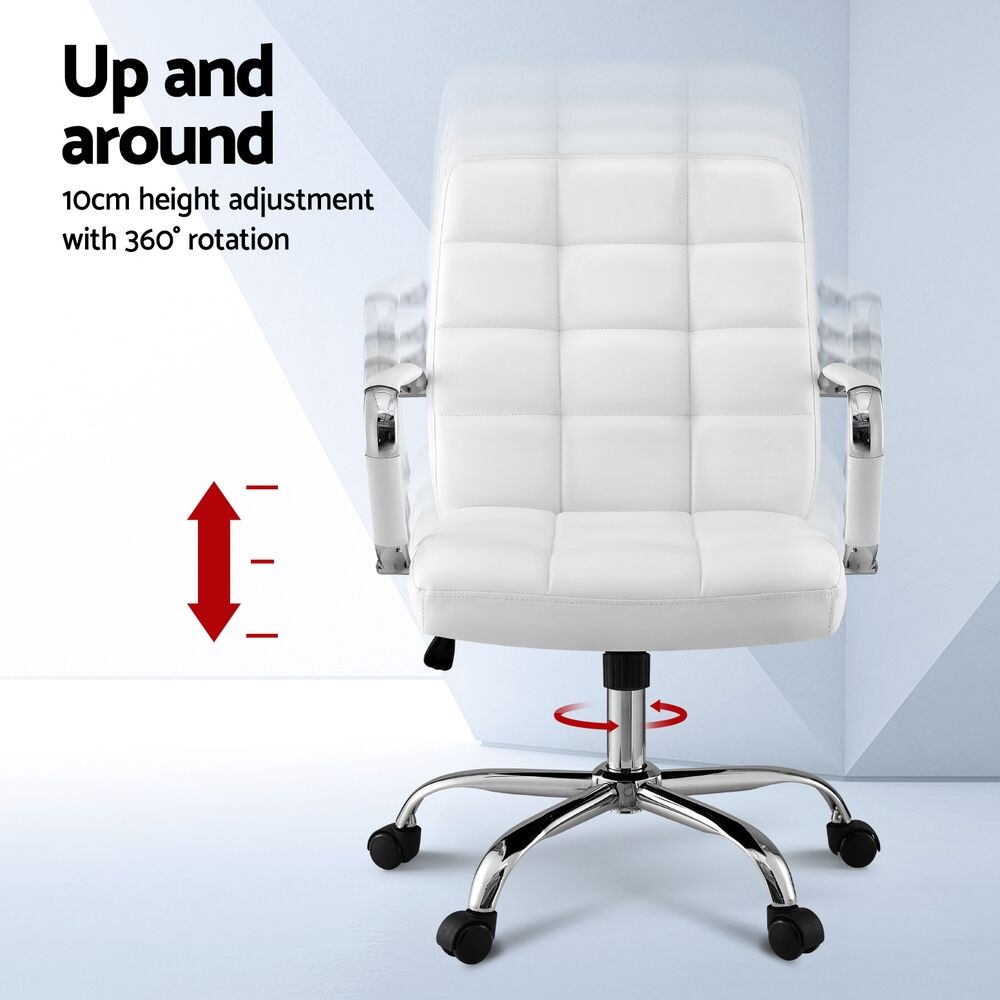 Artiss Office Chair Seat PU Work Computer Desk Chairs Price