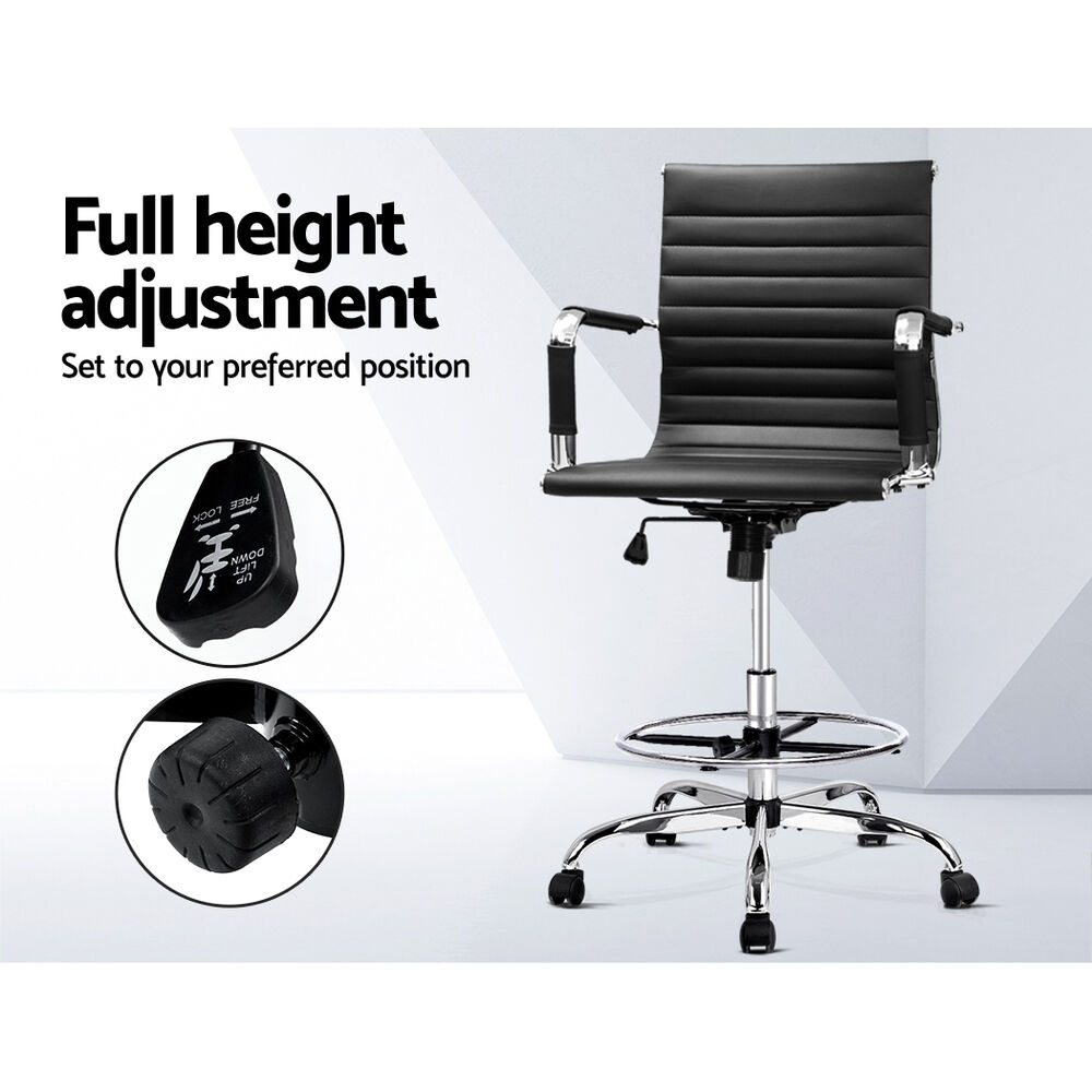 Office Chair Drafting Stool Leather Chairs Black Price