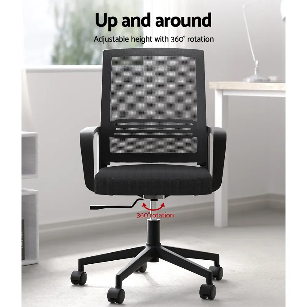 Mesh Office Chair Computer Gaming Desk Chairs Work Study Mid Back Black Price