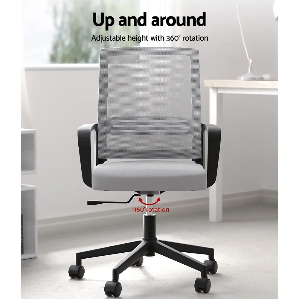 Mesh Office Chair Computer Gaming Desk Chairs Work Study Mid Back Grey Price