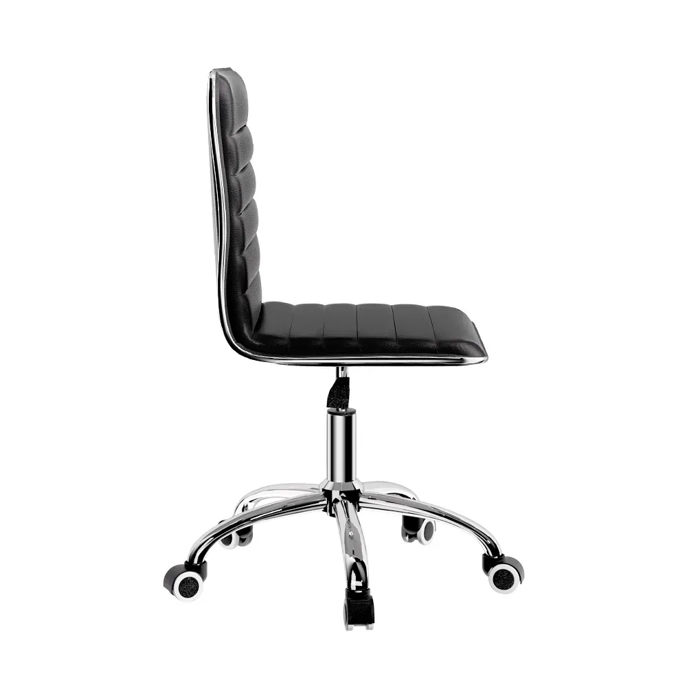 Office Chair Computer Desk Gaming Chairs PU Leather Low Back Black Price
