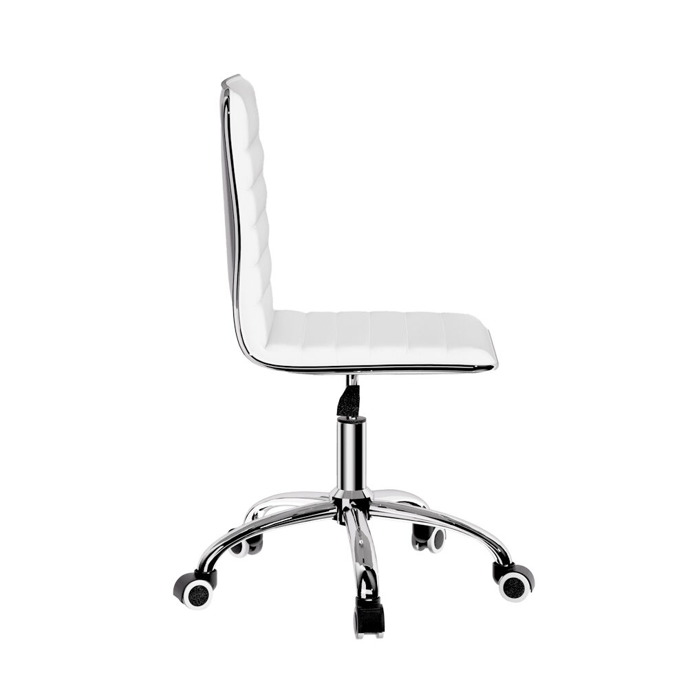 Artiss Office Chair Conference Chairs PU Leather Low Back White Price