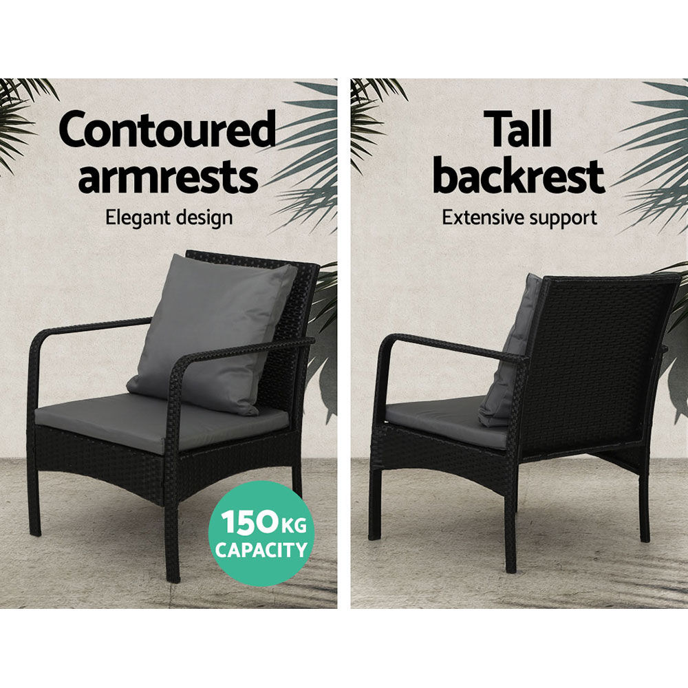Gardeon Outdoor Sofa Set Lounge Setting Wicker Table and Chairs Garden Patio Furniture Price