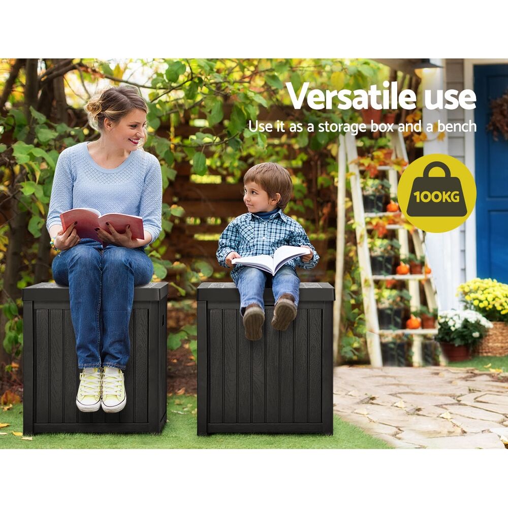 Outdoor Storage Box 195L Bench Seat Garden Deck Toy Tool Sheds Price