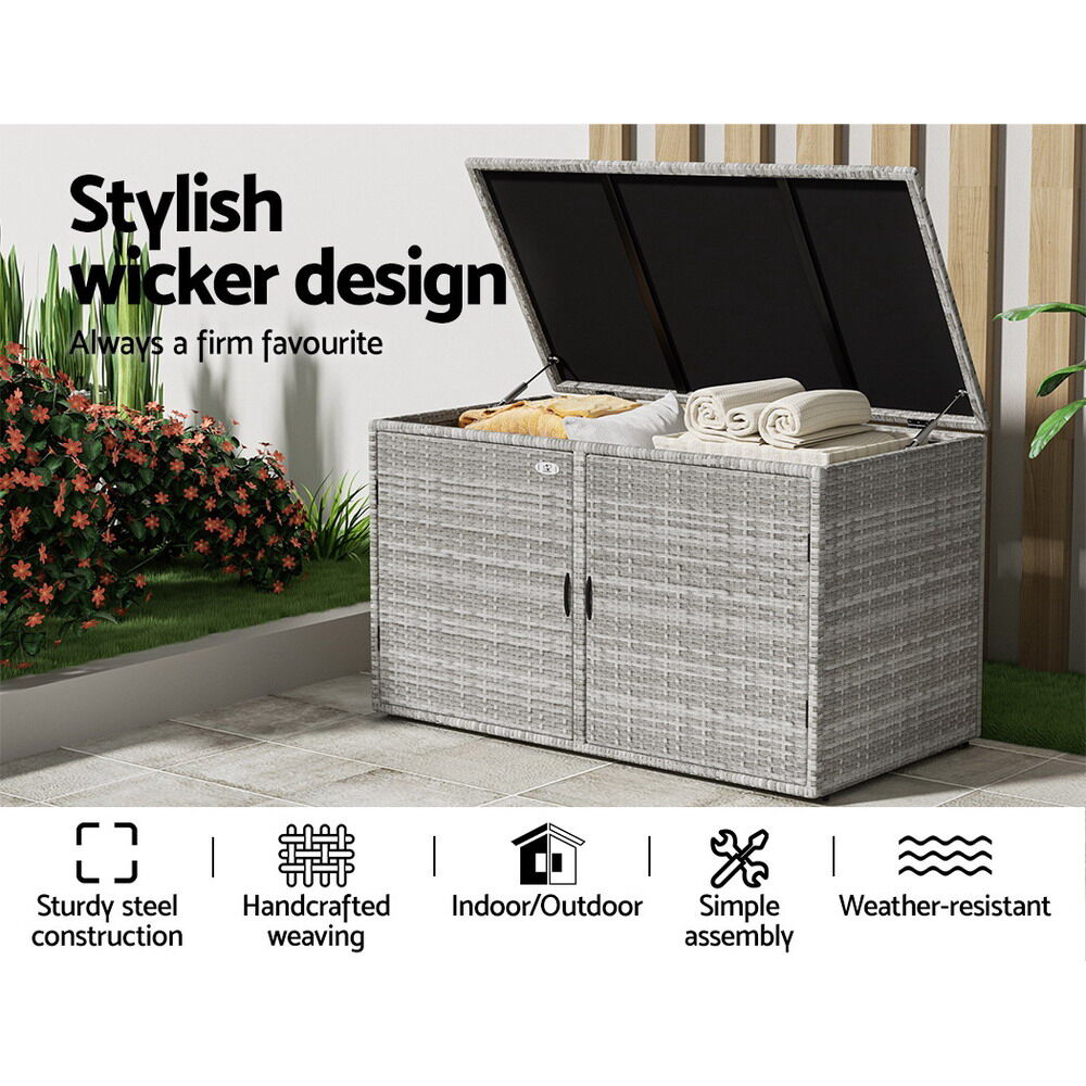 Outdoor Storage Cabinet Box Deck Wicker Shelf Chest Garden Shed Tools Price