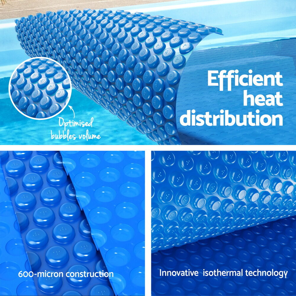 Aquabuddy Pool Cover 600 Micron 6.5x3m w/ Roller 4m Swimming Pools Solar Blanket Price