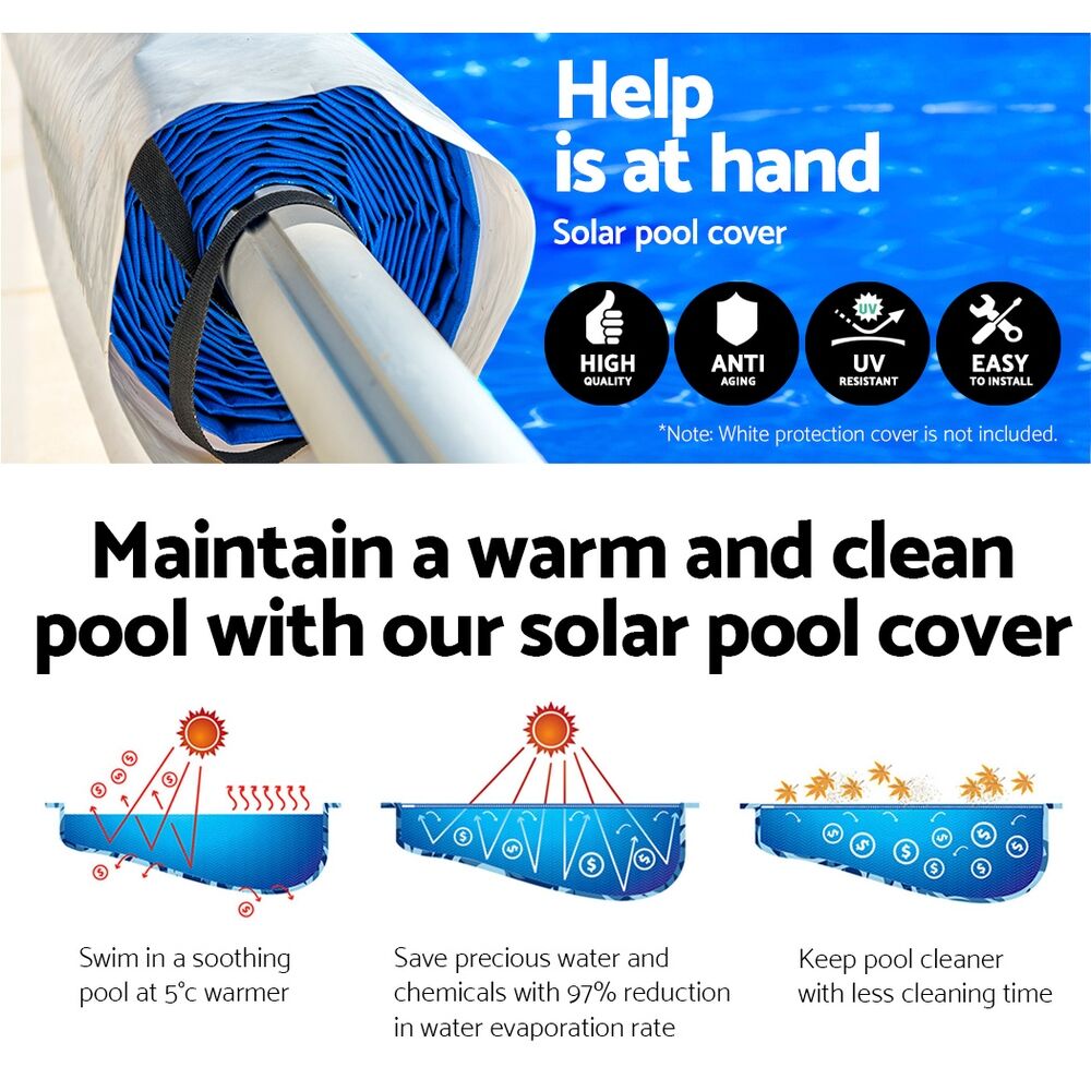 Aquabuddy Pool Cover 9.5x5m 400 Micron Swimming Pool Solar Blanket 5.5m Roller Price