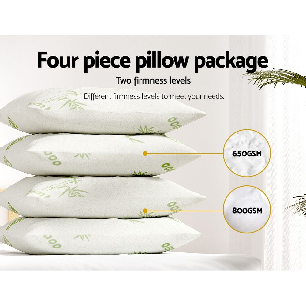 4 Pack Bamboo Pillow Family Hotel Price