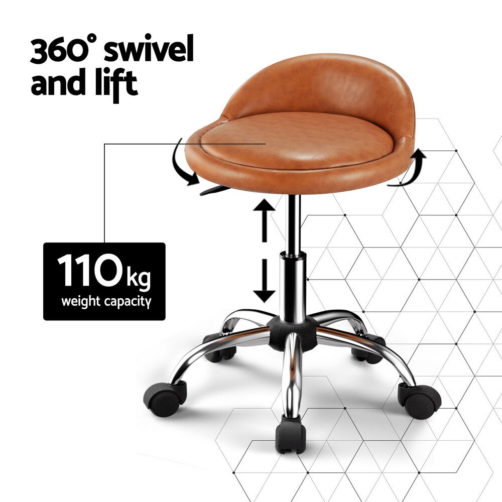 Artiss Salon Stool Swivel Chair Backrest Chairs Price