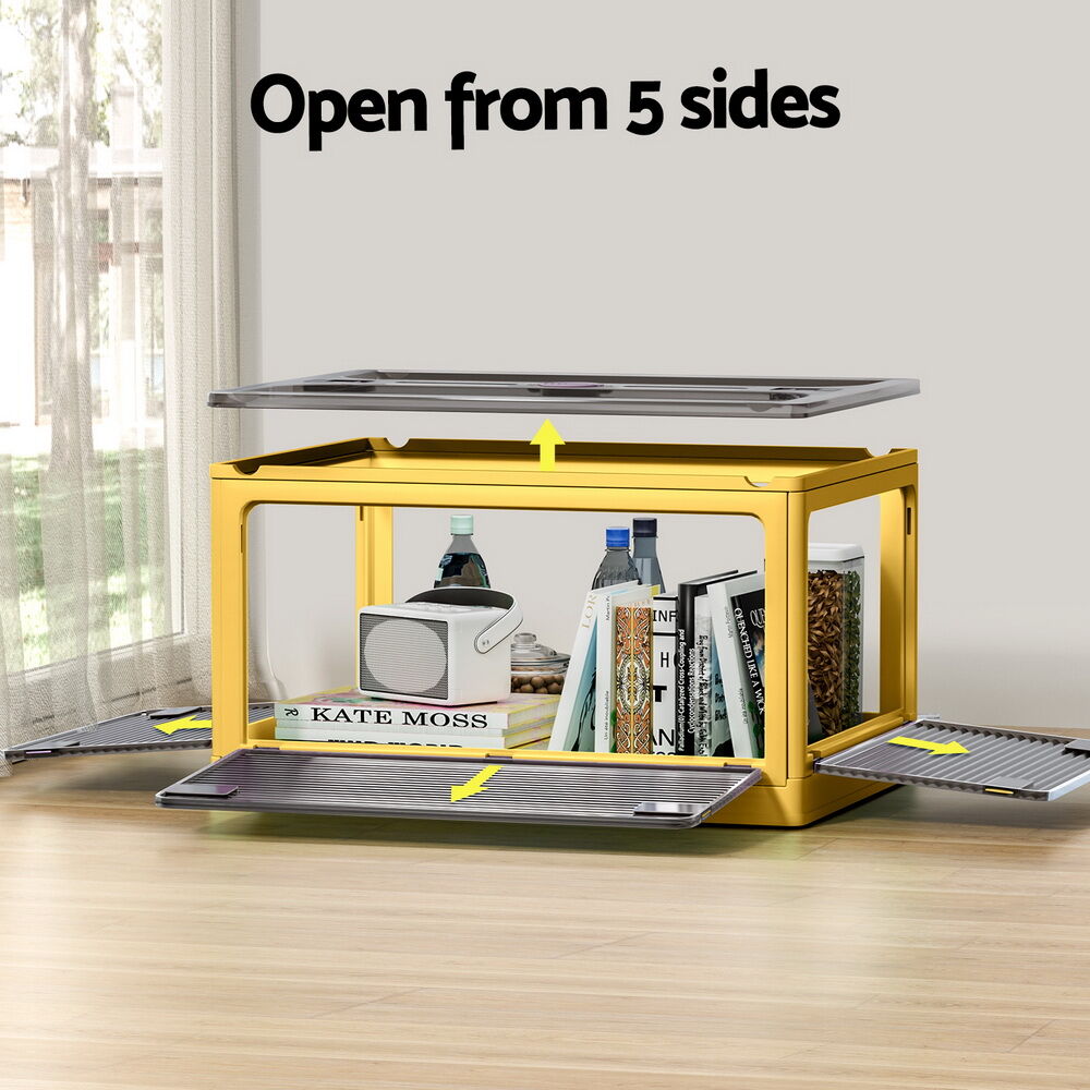 Artiss Storage Box Container Foldable Stackable 5 Sides Open Transparent 115L Price