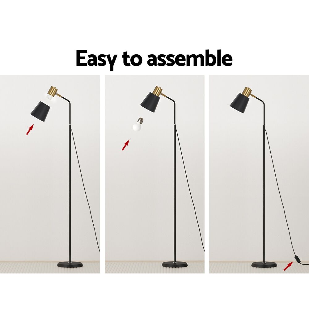 Artiss Floor Lamp LED Light Stand Modern Home Living Room Office Reading Black Price