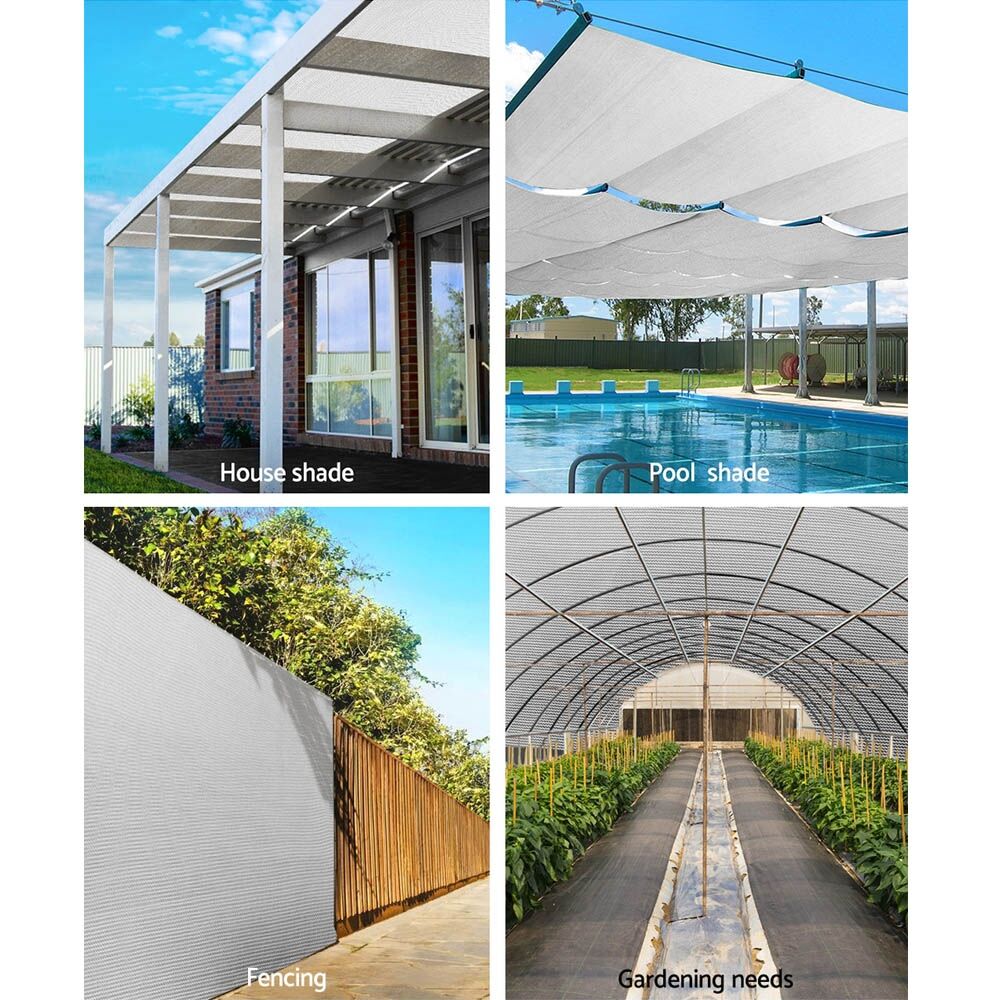 Instahut 30% Shade Cloth 3.66x10m Shadecloth Wide Heavy Duty White Price