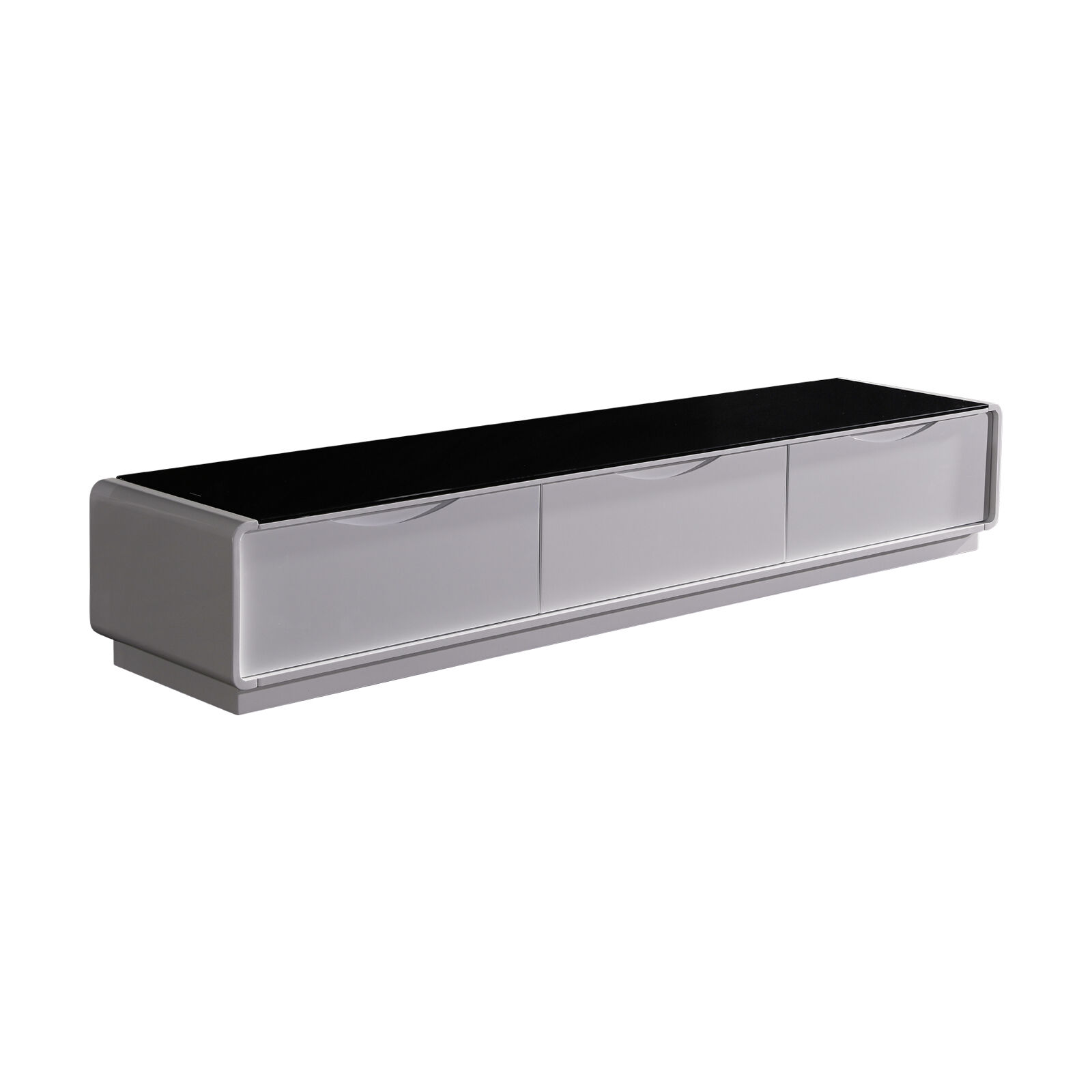 Metro TV Cabinet Black Glass & White painting Price
