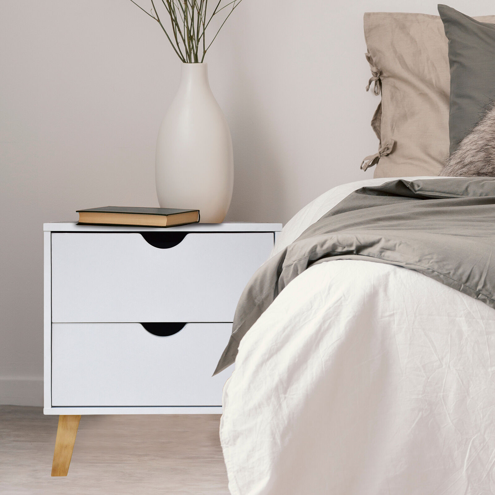 Milano Decor Bedside Table Turramurra Drawers Nightstand Unit Cabinet Storage Price