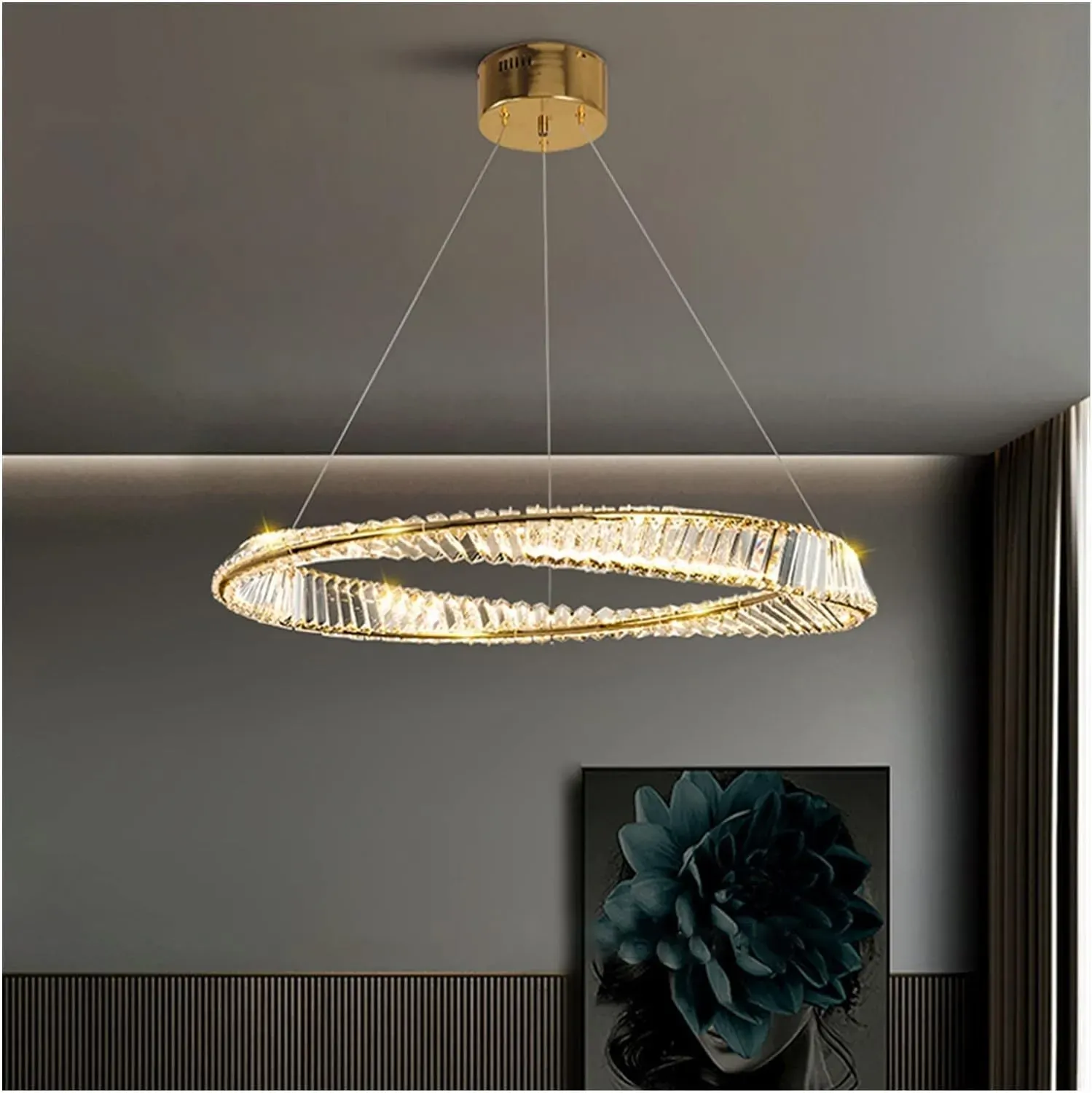 Modern Crystal Flushmount Chandeliers, Remote Control Price