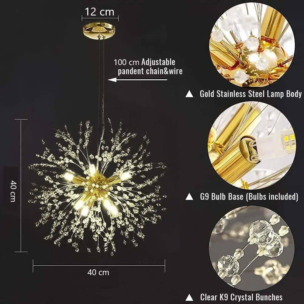 Modern Crystal Chandelier Firework, 8 Lights Price