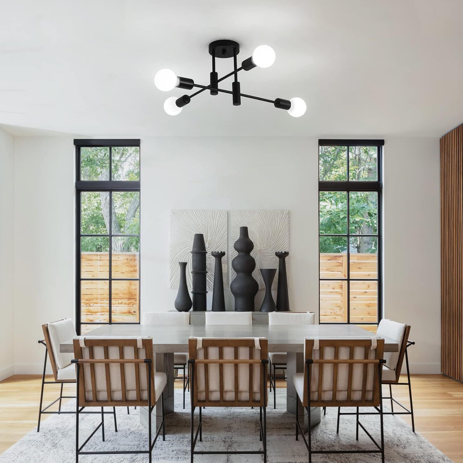 Mid Century Chandelier Modern, 4-Light Price