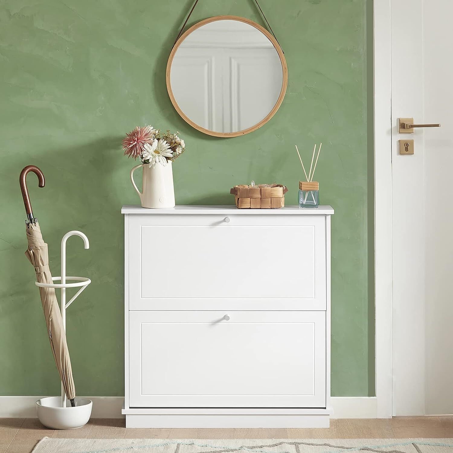 2 Drawer Shoe Cabinet Storage Unit Price