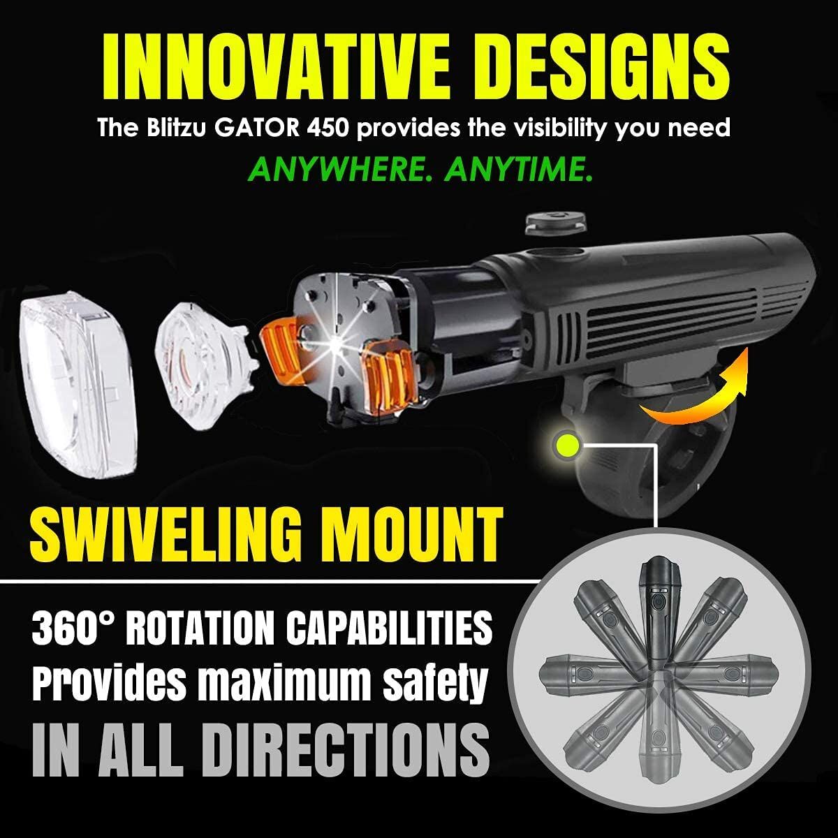 Waterproof Rechargeable LED Bike Lights Set (2000mah Lithium Battery, IPX4, 2 USB Cables) Price