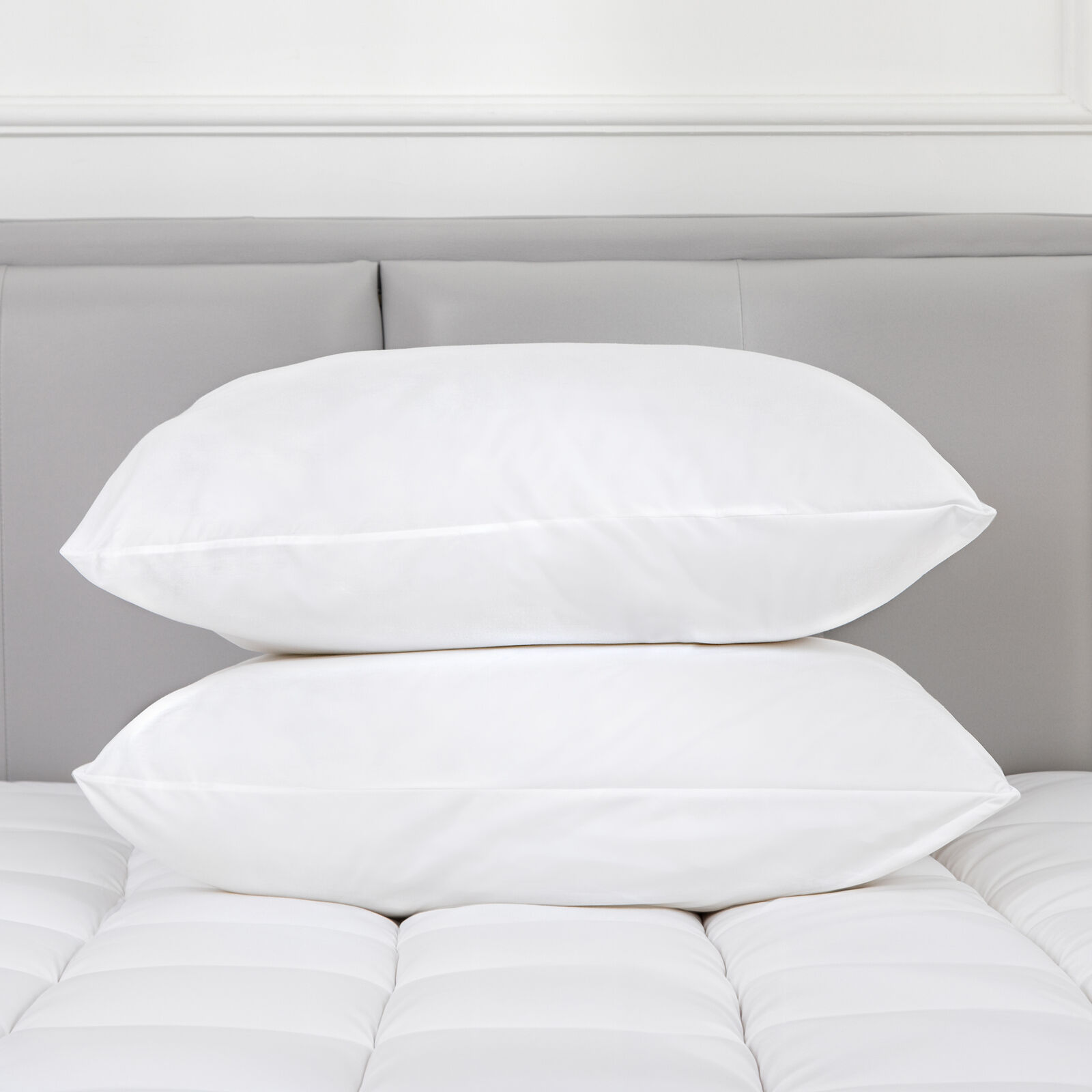 100 Percent Cotton Pillow Cover with 800g Poly Fill, Hypoallergenic, Antibacterial, and Cooling Technology 2 PK Price