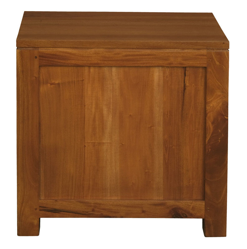 Amsterdam Solid Mahogany Timber 1 Drawer Bedside Table (Light Pecan) Price