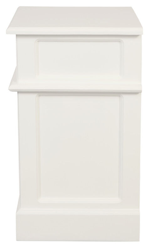 Tasmania 1 Solid Door 1 Drawer Bedside (White) Price
