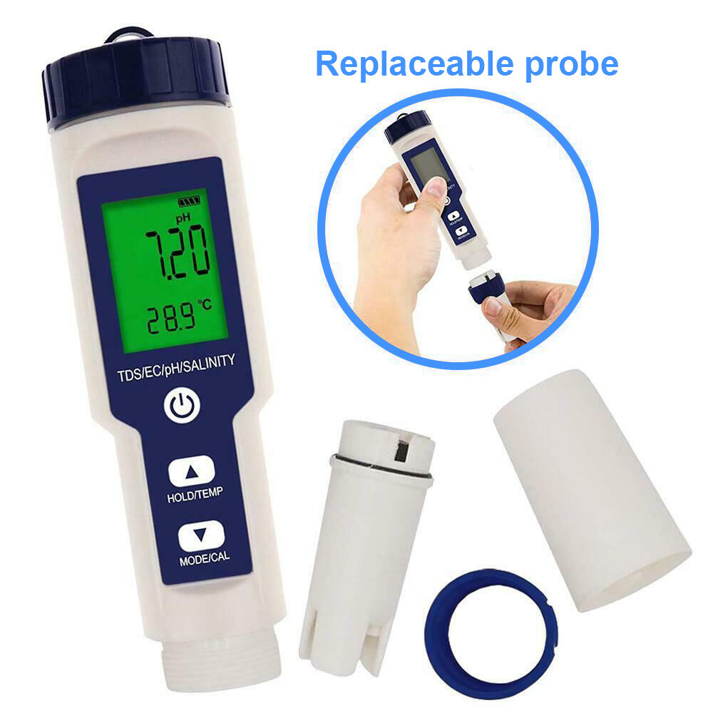 5-IN-1 Digital Water Quality Tester Waterproof pH TDS EC Temperature Meter Pool Price