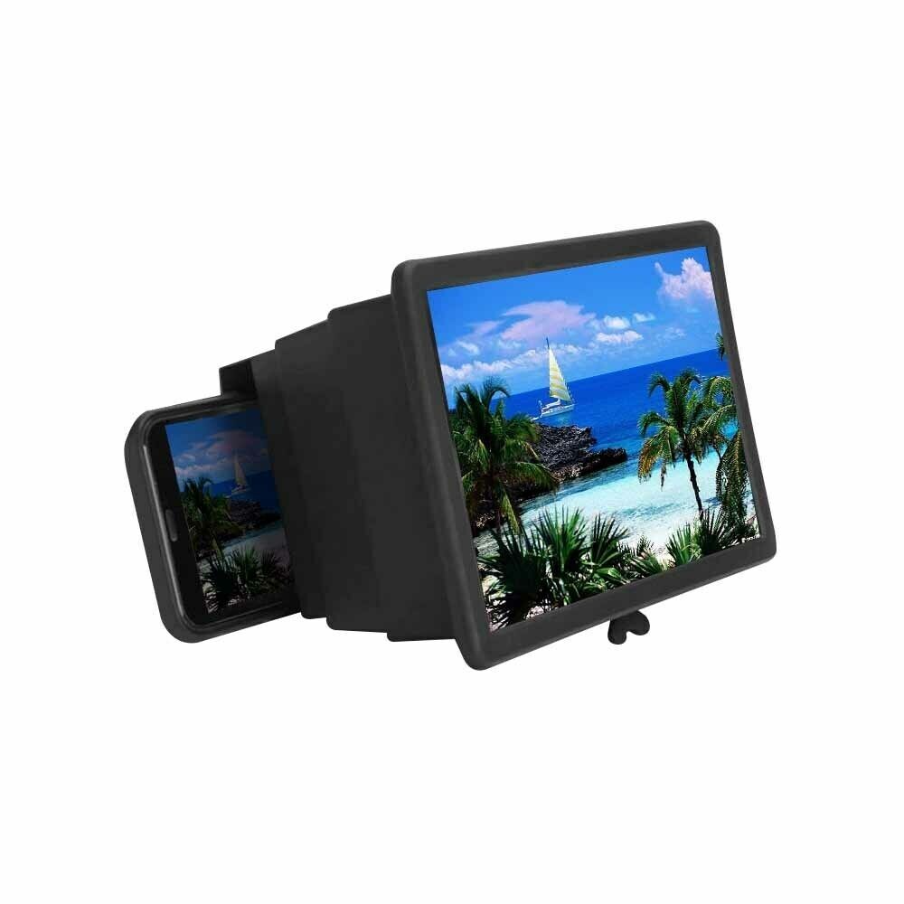 3D Mobile Phone Screen Magnifier 12" HD Video Amplifier for Smartphone Stand Price