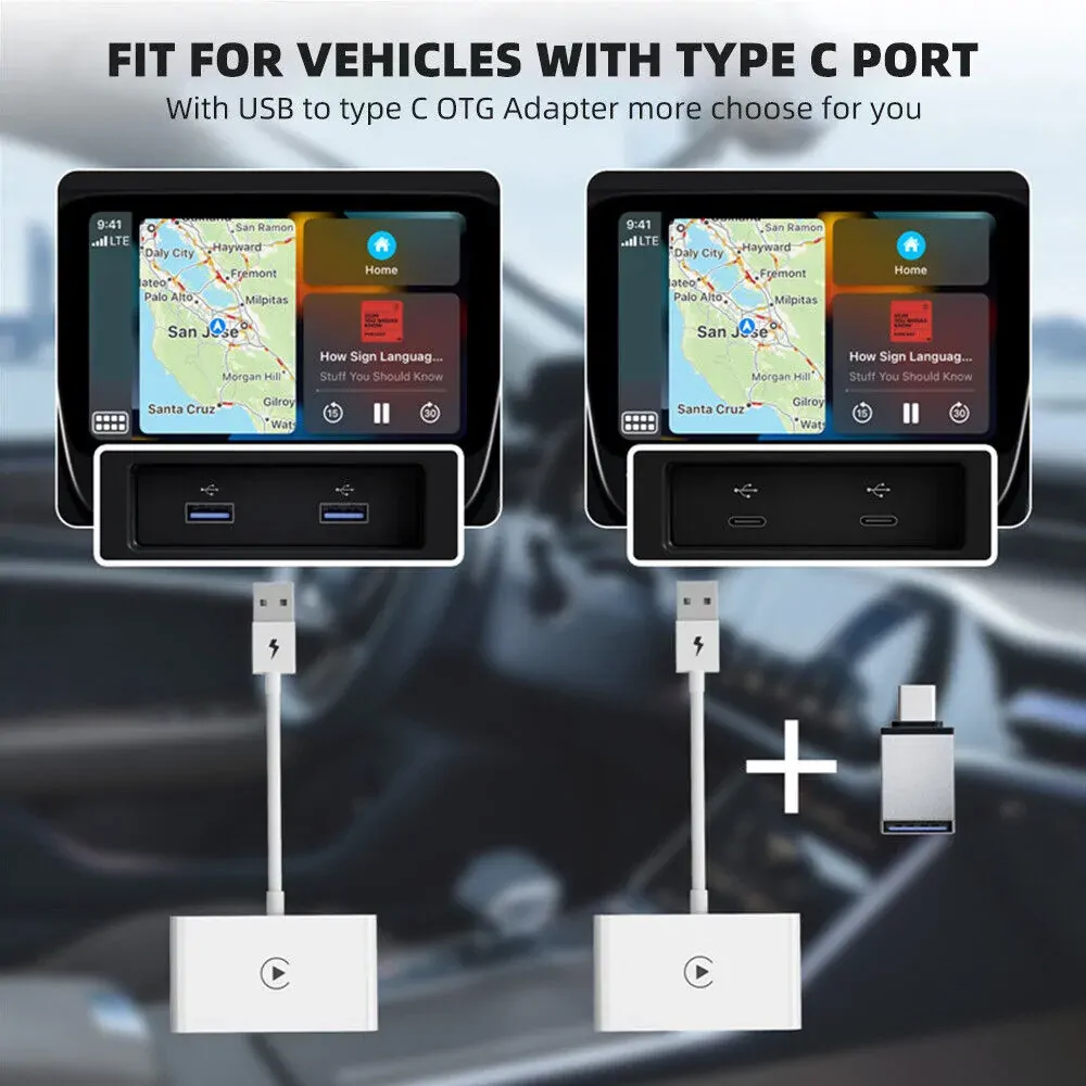 USB Wireless CarPlay Adapter Dongle for Apple iOS Car Auto Navigation Player NEW Price