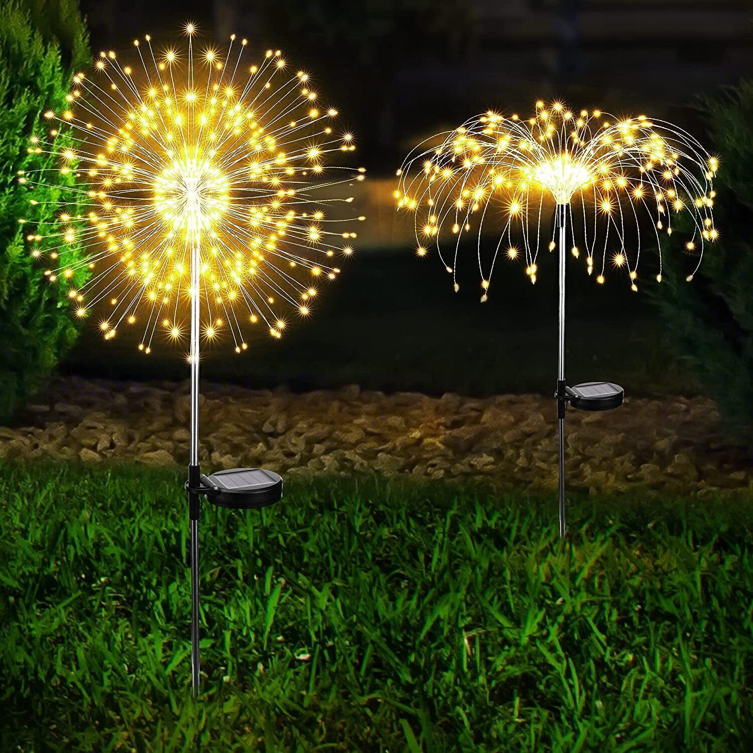 Warm White Fireworks 180 LED Fairy String Lights Starburst Solar Xmas Garden Night Lamp Hot NEW Price