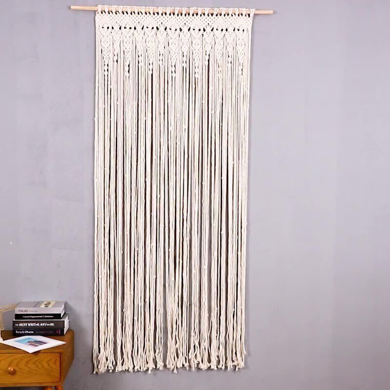 2m Heavy Duty Macrame Curtain Boho Woven Wall Hanging Window Doorway Wedding Price