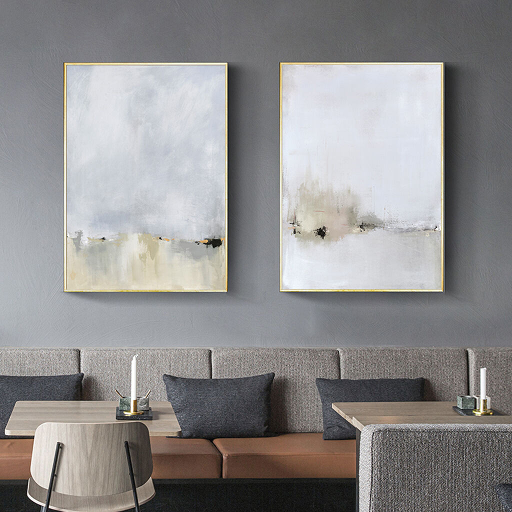Wall Art 40cmx60cm Abstract golden white 3 Sets Gold Frame Canvas Price