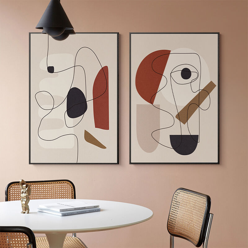 Wall Art 40cmx60cm Abstract Line Art By Picasso 3 Sets Black Frame Canvas Price