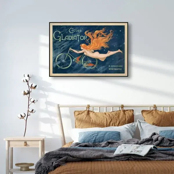 Wall Art 100cmx150cm Marchio Art Cycles Gladiator Black Frame Canvas Price