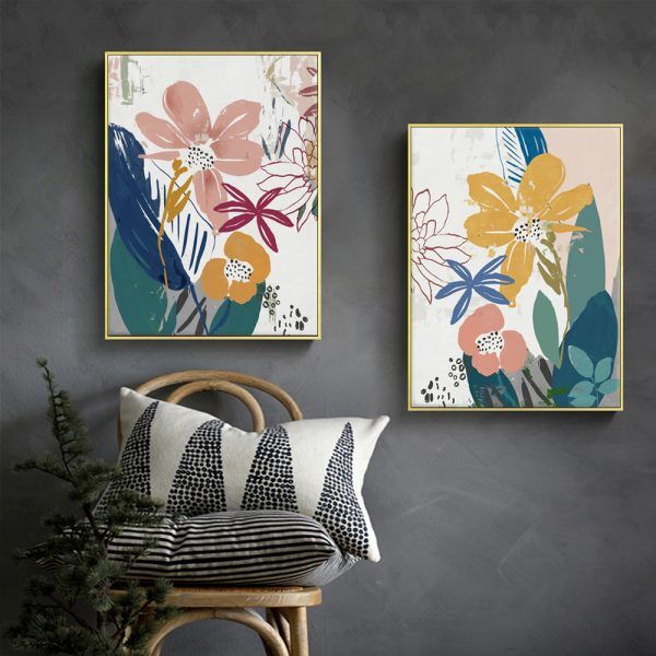 100cmx150cm Summer Smile 2 Sets Gold Frame Canvas Wall Art Price