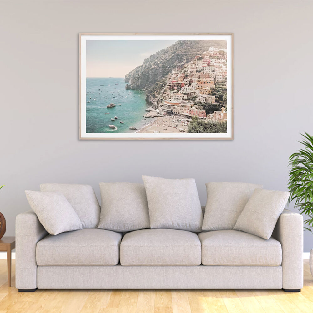 100cmx150cm Italy Amalfi Coast Wood Frame Canvas Wall Art Price