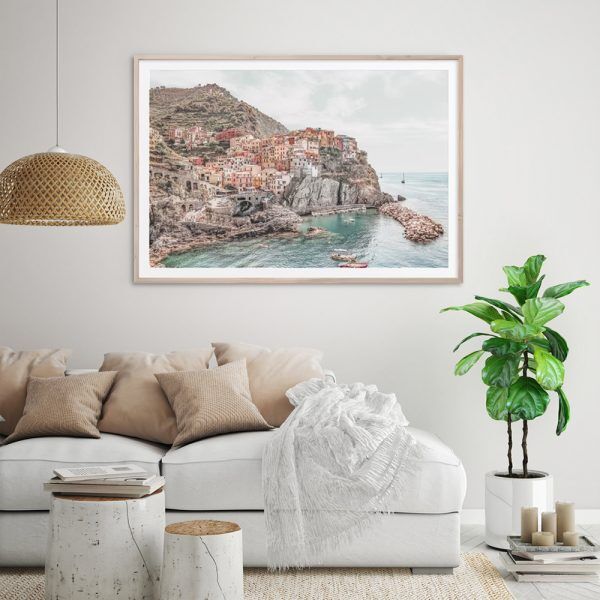100cmx150cm Italy Cinque Terre Wood Frame Canvas Wall Art Price