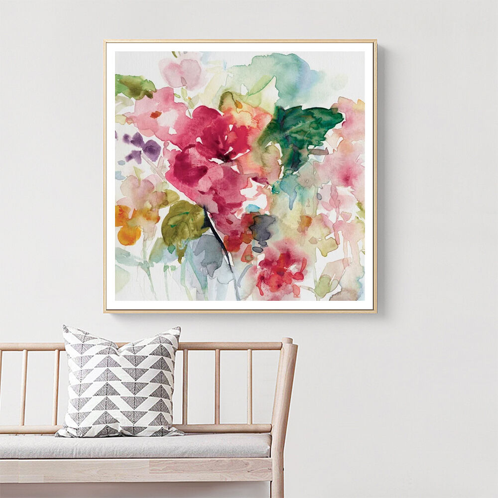 100cmx100cm Floral Brunch Gold Frame Canvas Wall Art Price