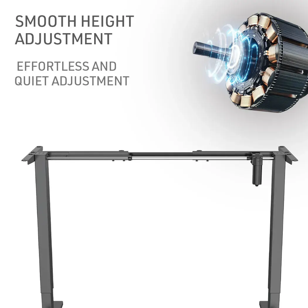 Sit To Stand Up Standing Desk, 140x60cm, 72-118cm Electric Height Adjustable, 70kg Rated Black/Black Frame Price