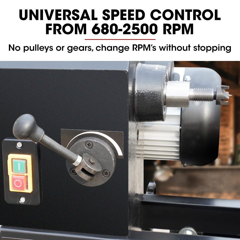 BAUMR-AG 1000 x 350mm Heavy Duty Wood Lathe Turning Machine, 550W S1 Motor, Variable Speed, with Stand Price