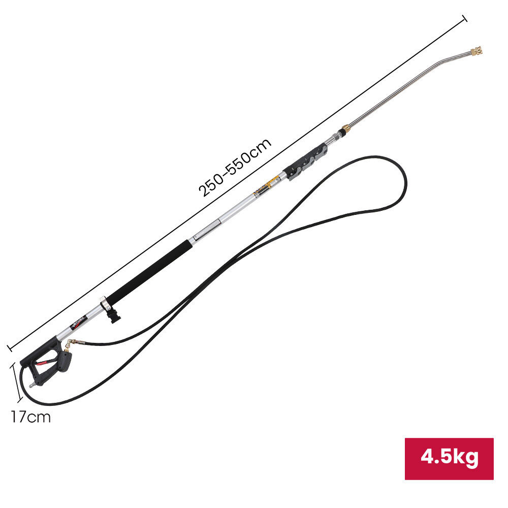 Jet-USA 4000PSI 5.5M Long Telescopic Universal Pressure Washer Cleaner Pole Wand Extension Lance Price