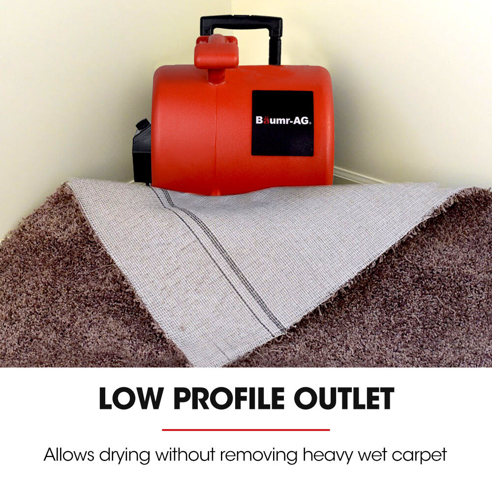 Baumr-AG 3-Speed Carpet Dryer Air Mover Blower Fan, 1400CFM, Sealed Copper Motor, Poly Housing, Telesscopic Handle and Wheels Price