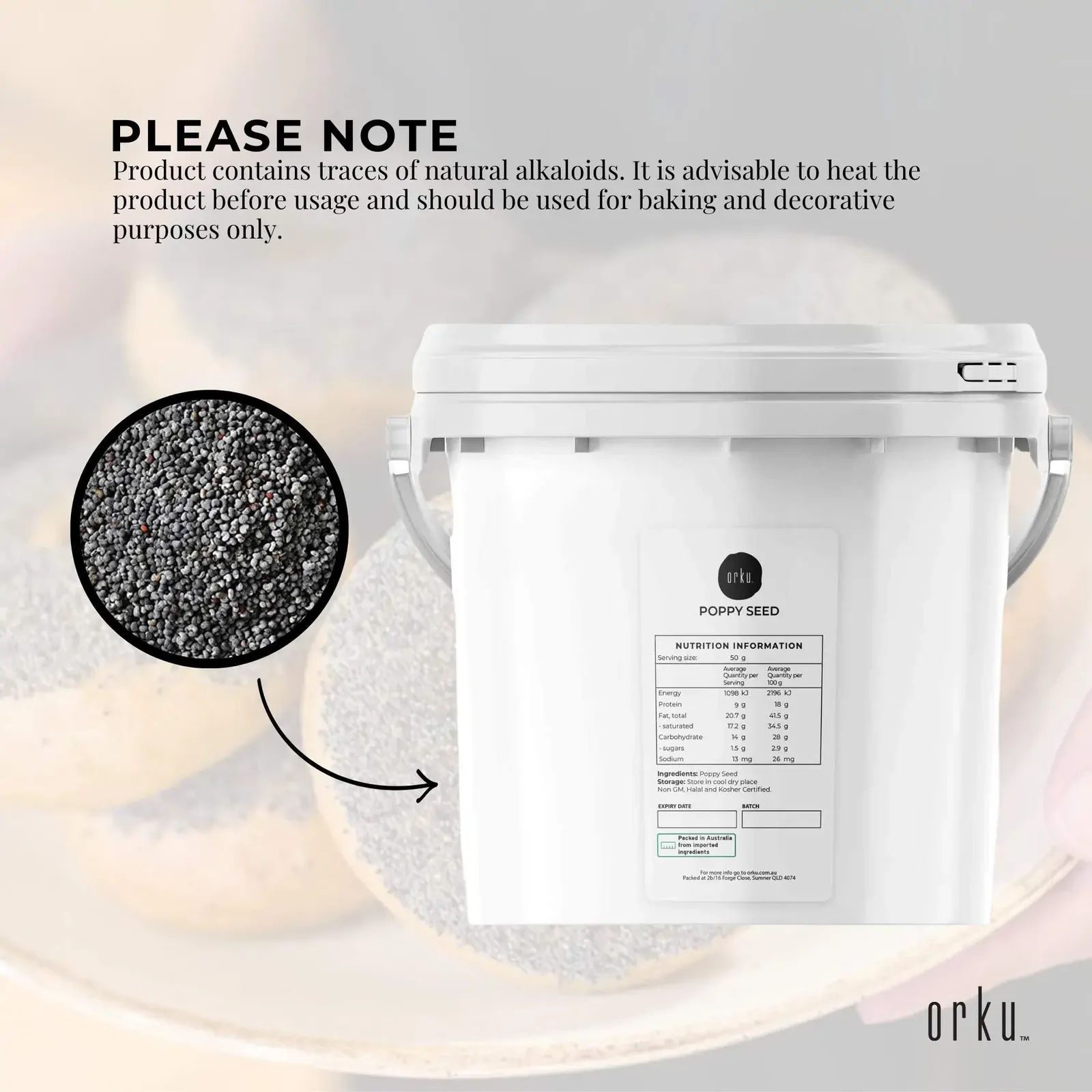 3.5Kg Poppy Seeds Unwashed Bucket Papaver Somniferum For Baking and Decorating Price