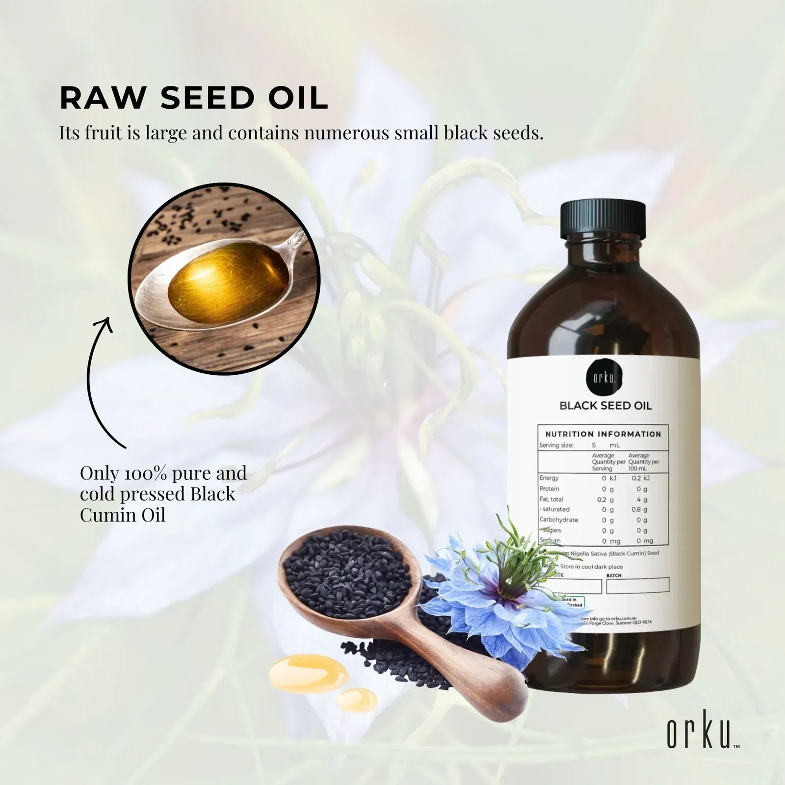 500ml Pure Black Seed Oil - 100% Ethiopian Nigella Sativa Cumin Cold Pressed Price