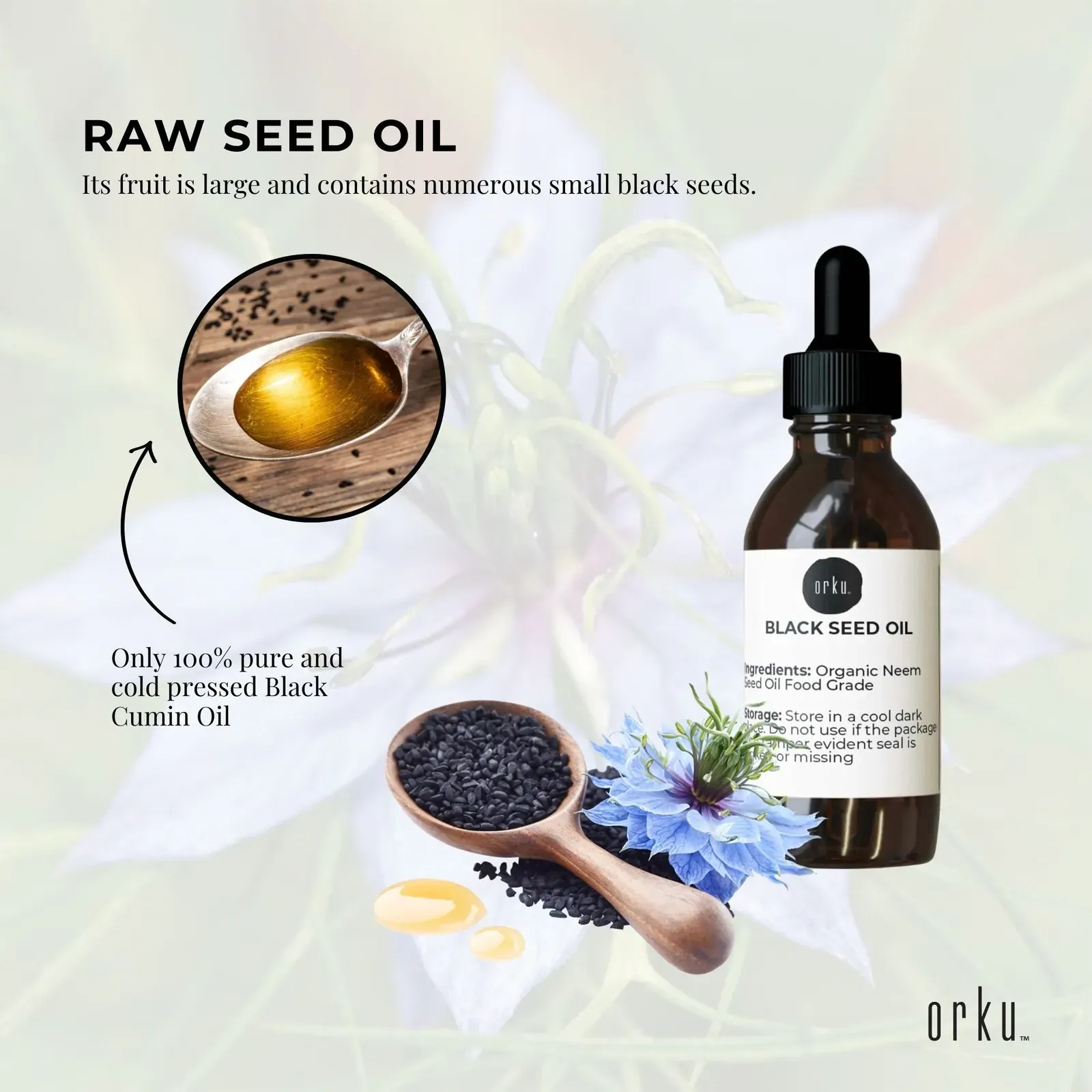 25ml Pure Black Seed Oil - 100% Ethiopian Nigella Sativa Cumin Cold Pressed Price