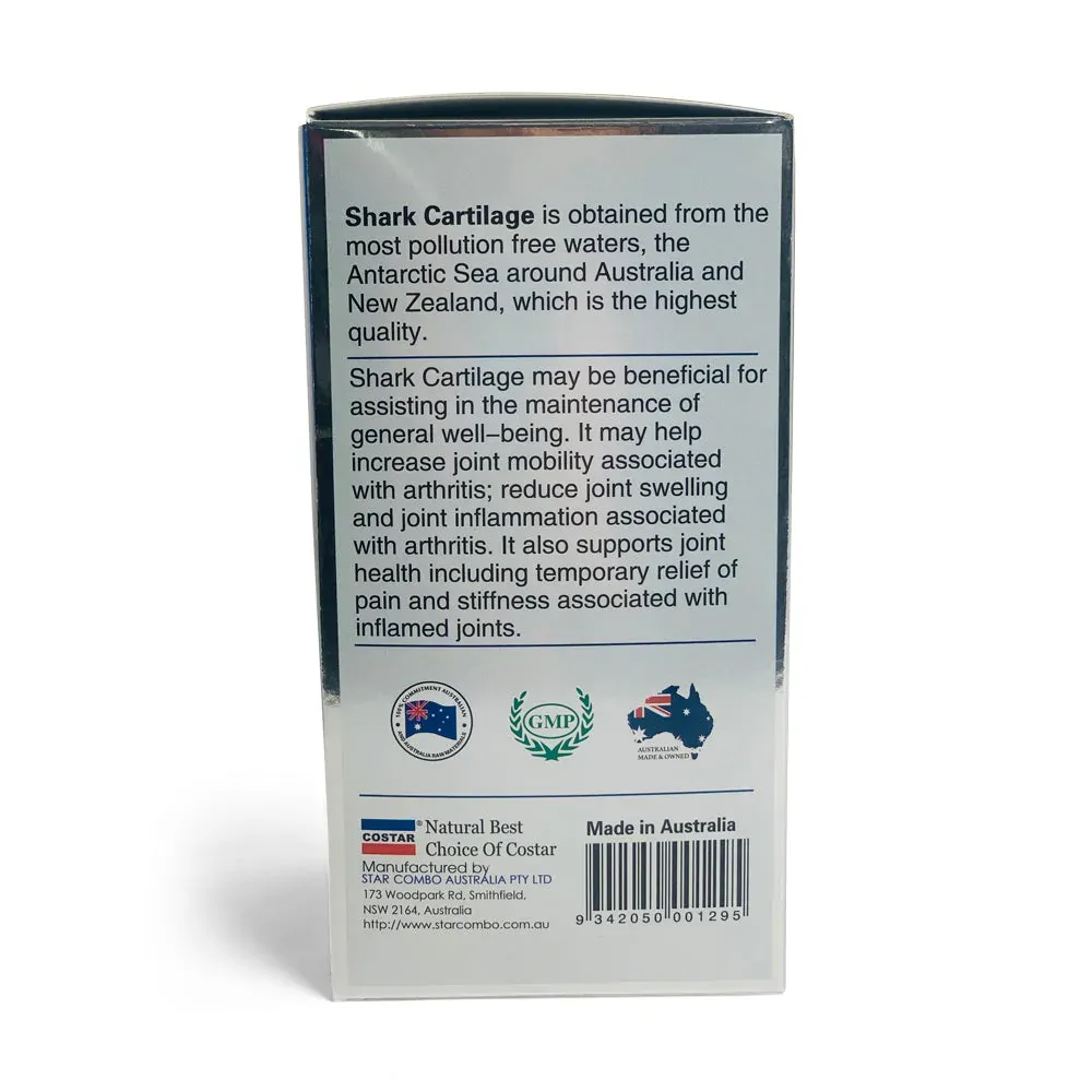 365x 750mg Blue Shark Cartilage Caps Costar Joint Anti Inflammatory Supplement Price